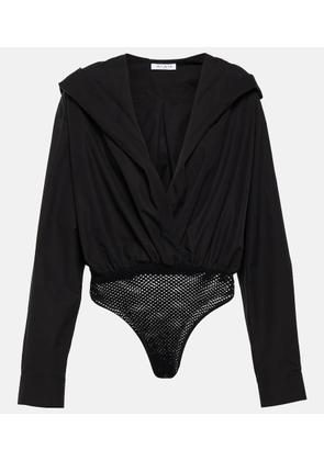 Alaia Hooded cotton bodysuit