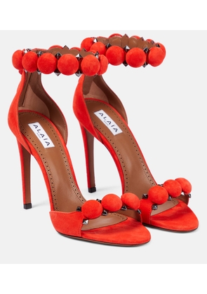 Alaia La Bombe 100 suede sandals