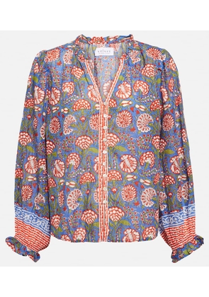 Velvet Marcella printed cotton-blend top