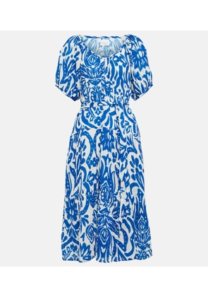 Velvet Madilyn printed cotton midi dress