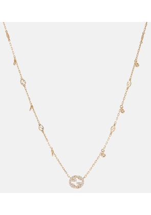 Gucci Interlocking G 18kt gold necklace with diamonds