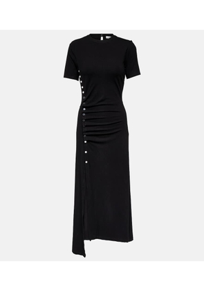 Rabanne Pleated jersey maxi dress
