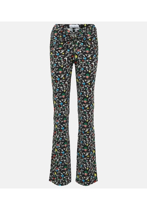 Rabanne Printed high-rise crepe pants