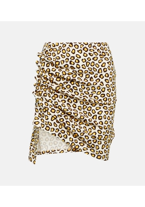 Rabanne Leopard-print jersey miniskirt
