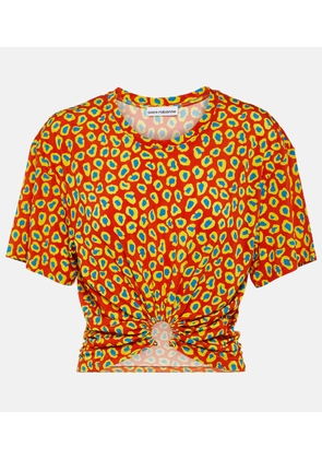 Rabanne Second Skin leopard-print top