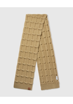 Stella McCartney - Falabella Cable-Knit Scarf, Woman, Camel