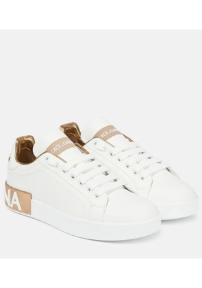Dolce&Gabbana Portofino leather sneakers