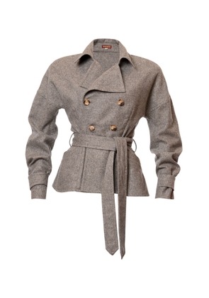 Lena Hoschek Alain Double-Breasted Wool-Blend Jacket - Moda Operandi