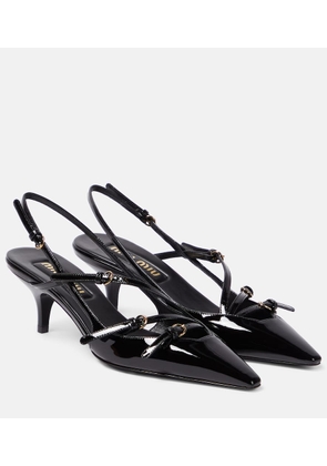 Miu Miu Patent leather slingback pumps