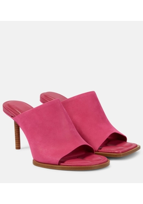 Jacquemus Les Mules Rond Carre asymmetrical suede mules
