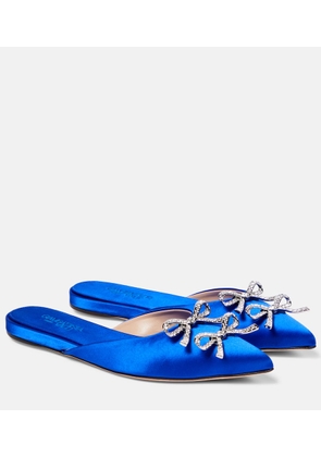 Giambattista Valli Embellished satin mules