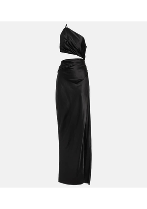The Sei One-shoulder cutout silk gown