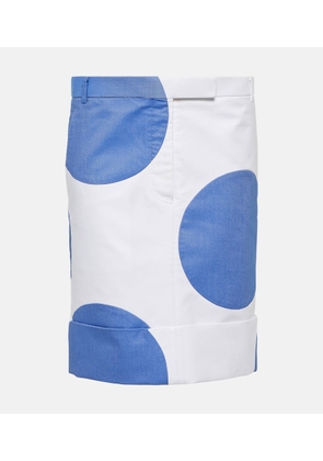 Thom Browne Polka-dot cotton mini skirt