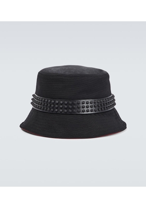 Christian Louboutin Bobino Spikes canvas bucket hat
