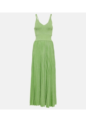 Proenza Schouler Pleated metallic knit maxi dress