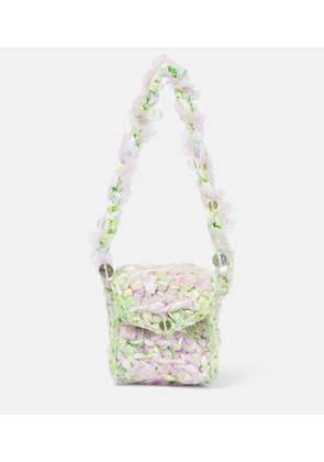 Susan Fang Mini crochet tulle shoulder bag