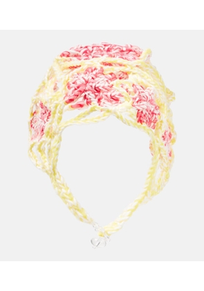 Susan Fang Crochet floral wool hat