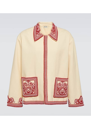 Bode Flora beaded cotton jacket