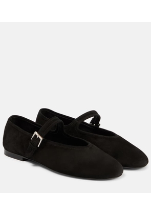 The Row Suede ballet flats