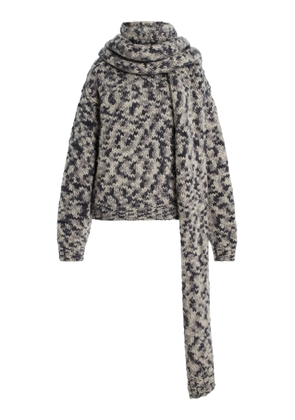 AMIYA Nuvola Scarf-Detailed Wool Sweater - Moda Operandi