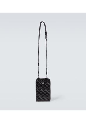 Prada Embellished leather phone case