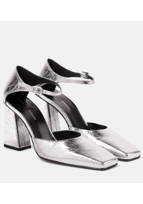 Proenza Schouler Quad metallic leather pumps