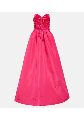 Monique Lhuillier Strapless silk gown