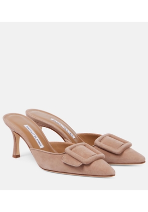 Manolo Blahnik Maysale 70 suede mules