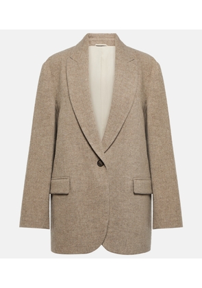 Brunello Cucinelli Single-breasted yak wool blazer