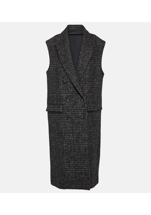 Brunello Cucinelli Checked wool-blend coat