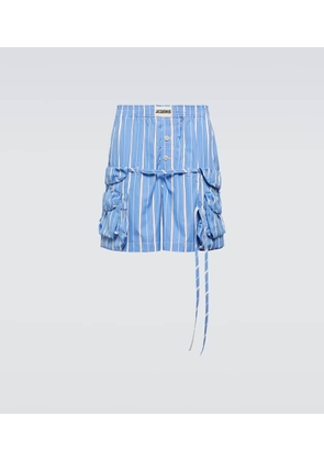 Jacquemus Le short Trivela striped cotton shorts