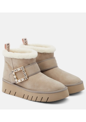 Roger Vivier Viv' Winter suede ankle boots