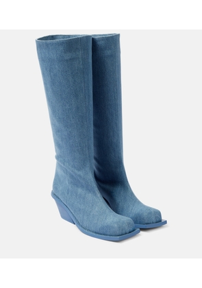 Gia Borghini Blondine denim knee-high boots