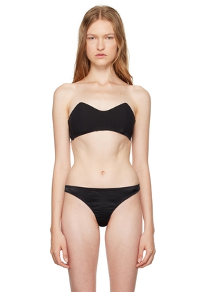 Fleur du Mal Black Sweetheart Bandeau Bra
