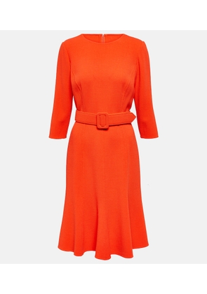 Oscar de la Renta Embellished wool-blend midi dress