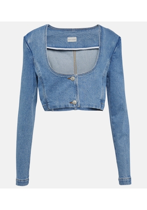 Magda Butrym Cropped denim top