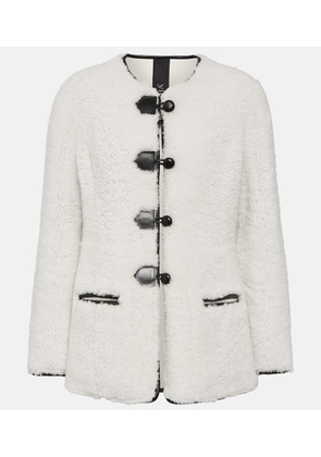 Blancha Leather-trimmed shearling jacket