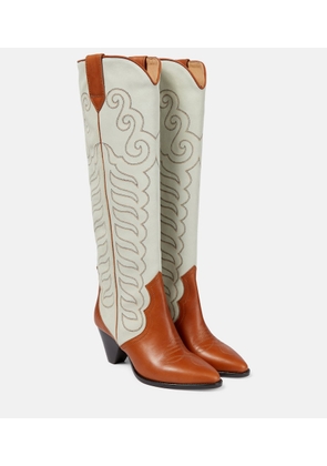 Isabel Marant Liela leather and suede cowboy boots