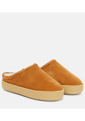 Isabel Marant Fozee shearling-lined suede slippers