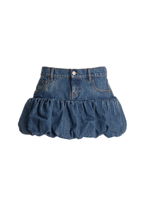 Coperni Bubble-Hem Denim Mini Skirt - Moda Operandi