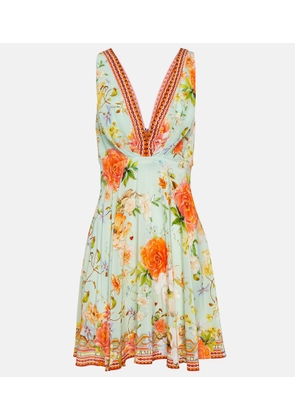 Camilla Embellished silk minidress