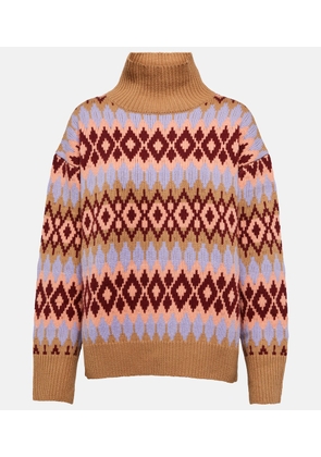 Jardin des Orangers Intarsia wool and cashmere turtleneck sweater