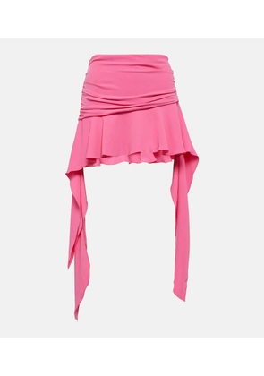 Blumarine Ruffled jersey miniskirt