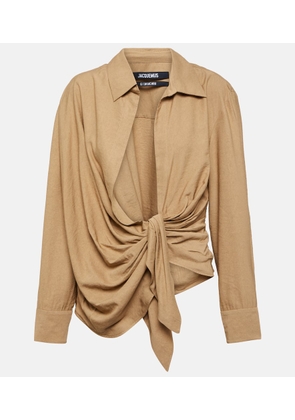 Jacquemus La Chemise Bahia tie-detail shirt