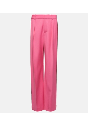 Area Embellished wool wide-leg pants