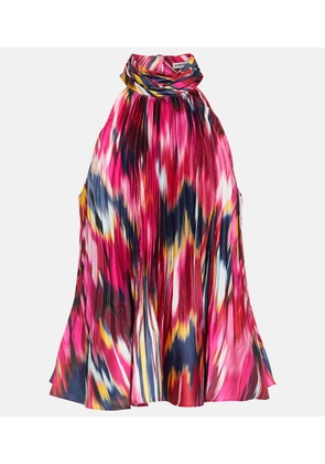 Simkhai Yasenia printed plisse top