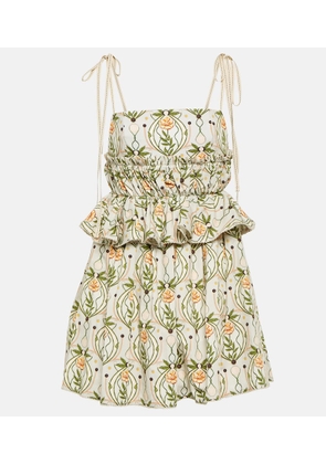 Agua by Agua Bendita Salvador Lunar printed poplin minidress