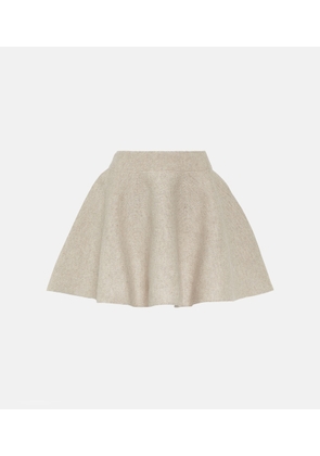Alaia Flared wool-blend miniskirt