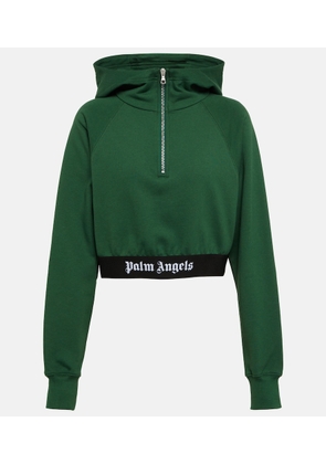 Palm Angels Logo cotton jersey hoodie
