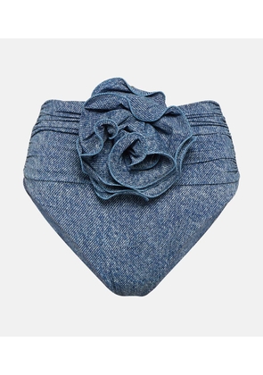 Magda Butrym Corsage denim-printed bikini bottoms